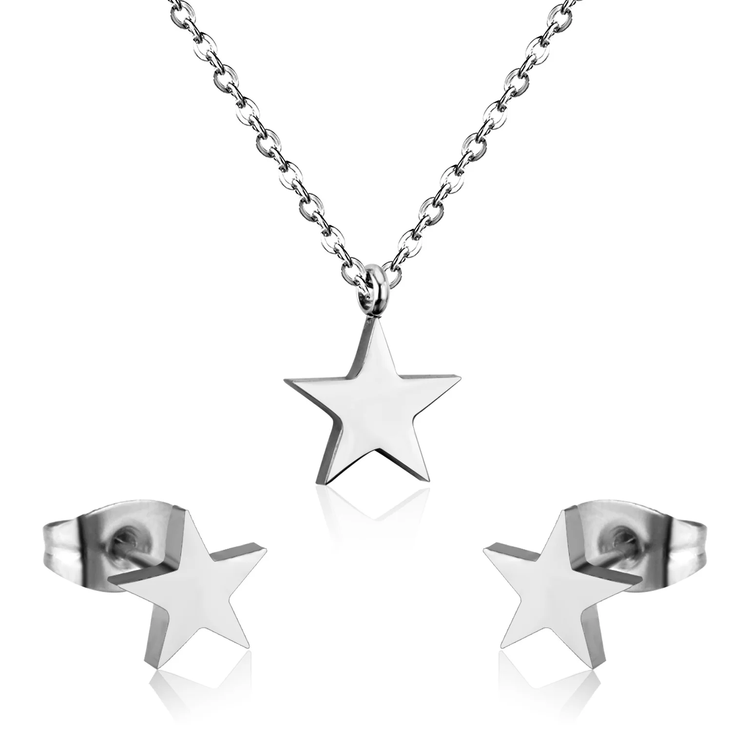 Роскошные серьги в форме звезды набор ювелирных изделий золотого цвета цепочки