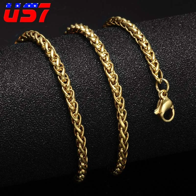 k03 US7 Titanium Нержавеющая сталь 60см длинная змеиная коробка Link 316L Цепи Висячие Curb Twist Кольцо цепочки Роло для женщин Мужские украшения gourmette homme цепочка мужская цепочка мужская chaine acier inoxydable - Окраска металла: k03