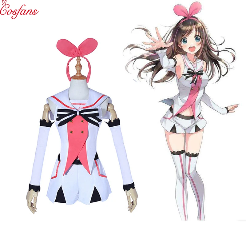 

Новинка 2019, виртуальный Косплей Kizuna AI, костюм для косплея Youtuber AIChannel Kizuna AI, косплей супер ии, полный матросский жакет, шорты, юбка