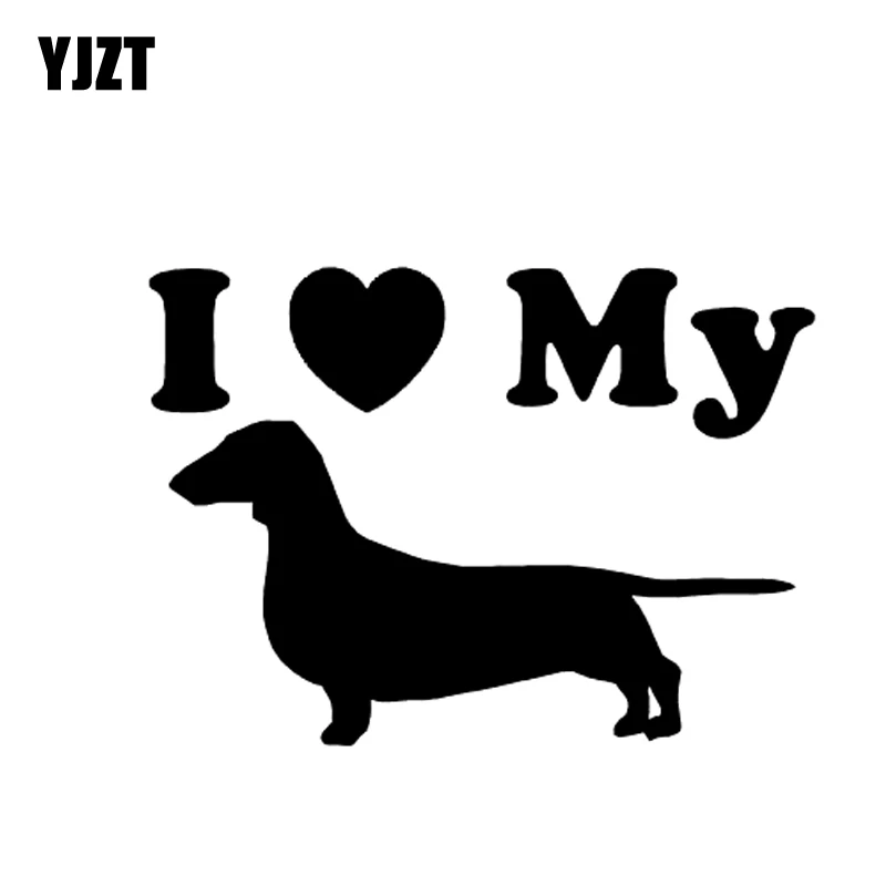 

YJZT 13,2 см * 9,5 см, Виниловая наклейка с надписью «I Heart My такса», «собака любит», «Я люблю», «Я сердце», «я», «Собака», «Люблю», Черная/Серебристая...