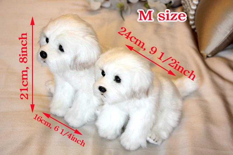 Bichon Frise Puppy чучело животное собака плюшевая игрушка милый моделирование Домашние животные пушистые детские куклы подарки на день рождения для детей дропшиппинг
