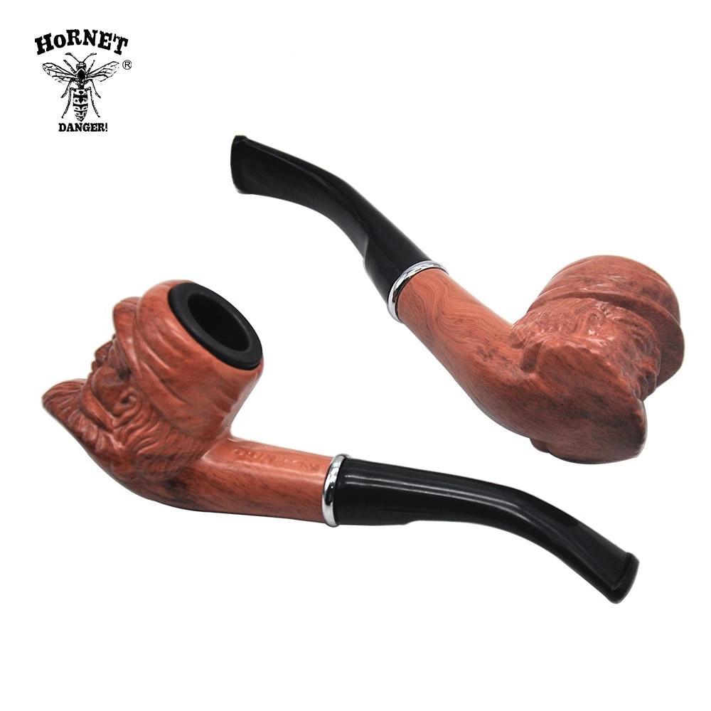 HORNET коллекционные Прочные ручные деревянные табачные трубы металлическая чаша