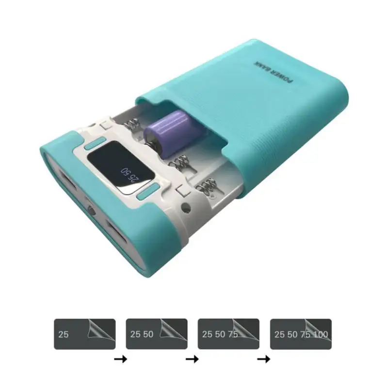 Коробка для хранения аккумуляторов с двумя USB портами коробка внешнего