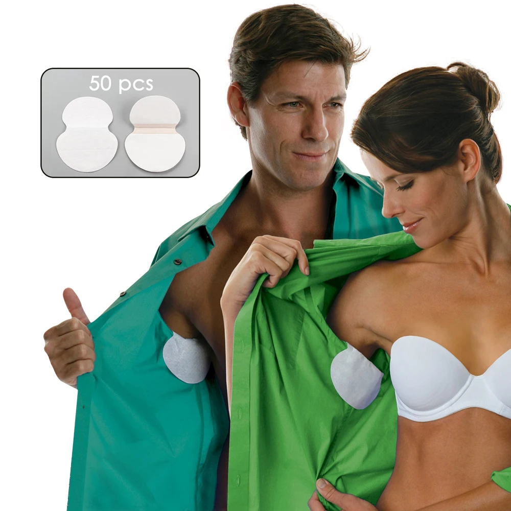 50pcs Underarm Pads Sweat Summer Deodorants for Women Dress Clothing Armpit Absorbing Cotton Patches Stickers | Красота и здоровье