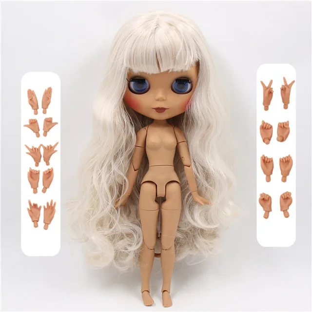 dark matte face Ледяные дни Фортуны завод blyth кукла супер черная кожа тон темная кожа короткие красные волосы тело 1/6 30 см BL1248 - Цвет: dark matte face