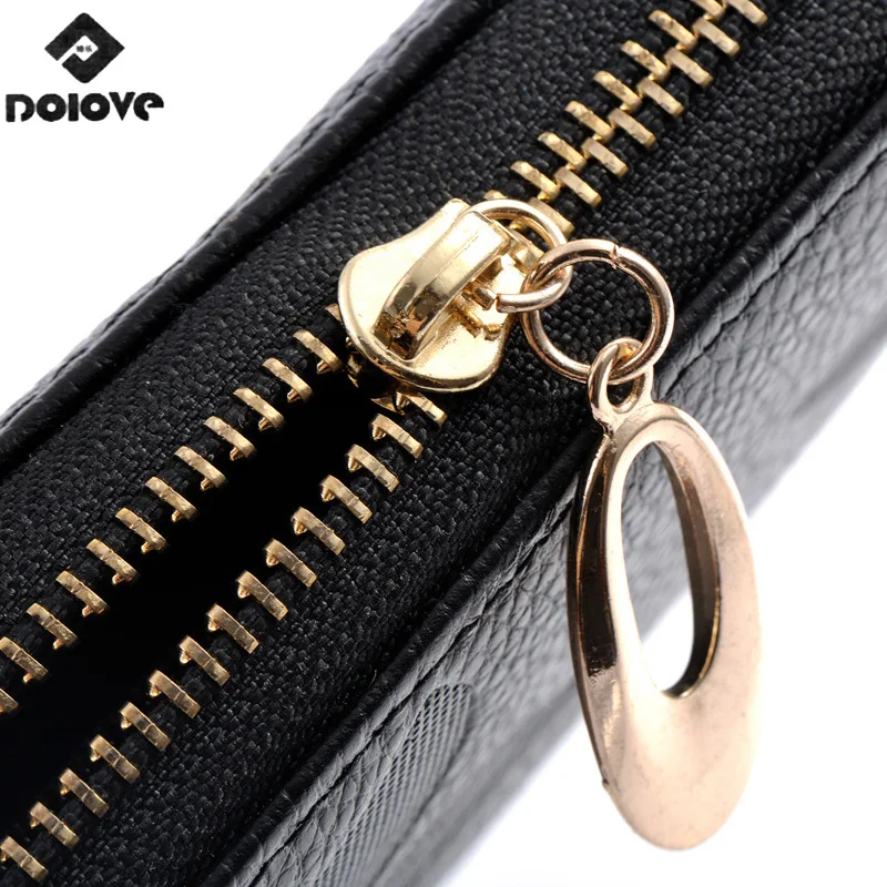 Женские кошельки DOLOVE с цветочным узором женский клатч из натуральной кожи