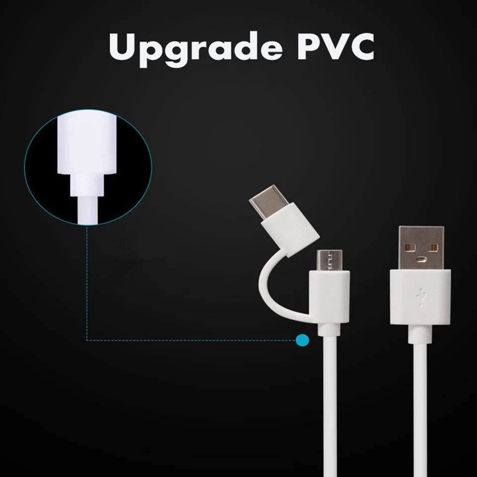 2 в 1 Micro Usb кабель Usb type C для samsung Xiaomi Nokia huawei LG Redmi Быстрая зарядка type-c зарядное устройство для телефона Android usb-c