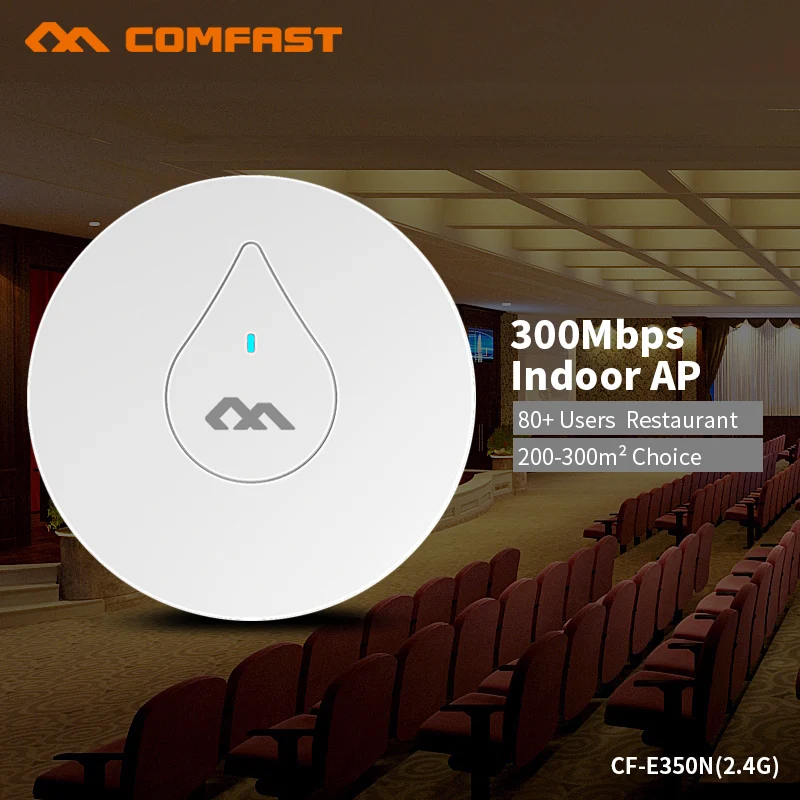 COMFAST 300Mbs Wifi роутер потолочный AP Встроенный усилитель мощности 2 4G расширитель
