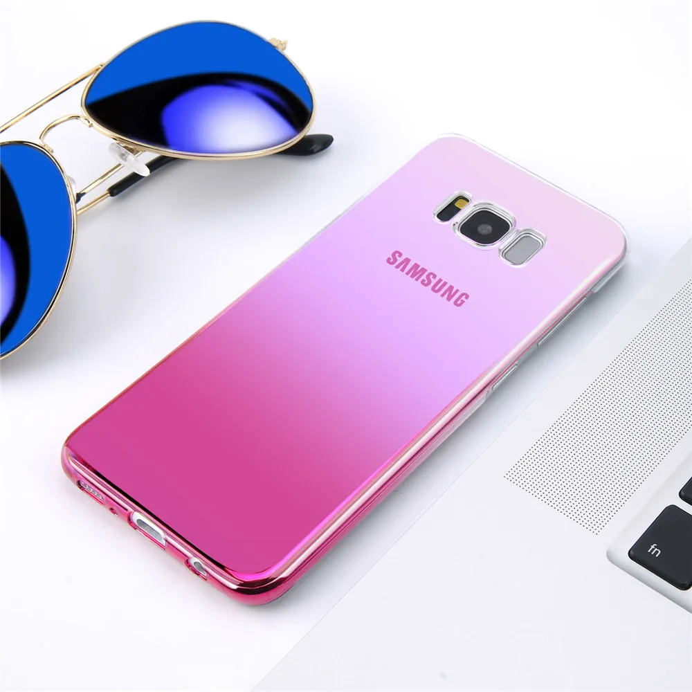 Жесткий чехол Aurora из поликарбоната для samsung Galaxy S10 Plus S9 S8 Plus S10e Blue Ray Роскошный прозрачный чехол для телефона s для samsung Note 9 8 S7 Edge