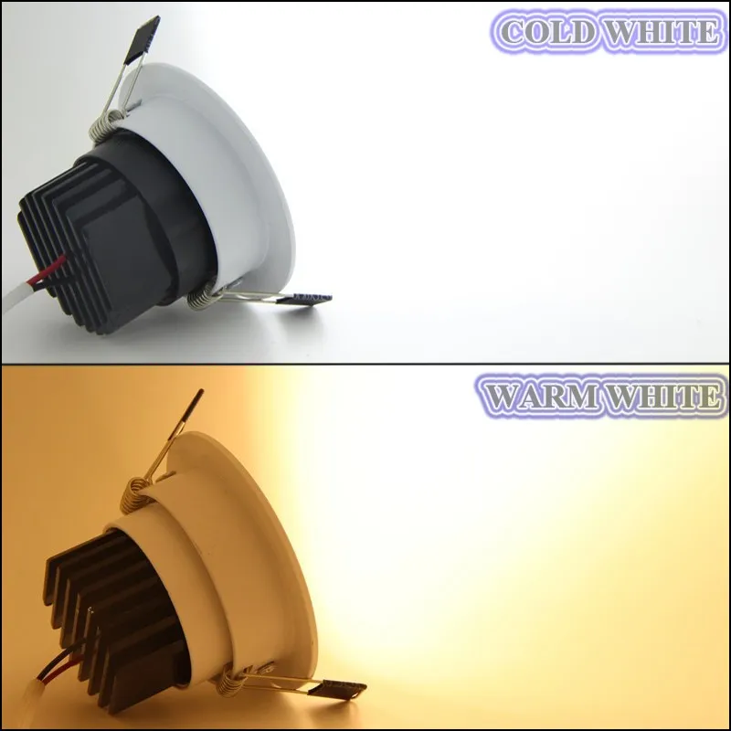 RAYWAY встраиваемые светодиодный потолочный светильник 5 W 7 W 10 W 15 W 20 W 25 W затемнения удара направленный вниз светильник AC 85 V-265 V белый/теплые светодиодный пятно света