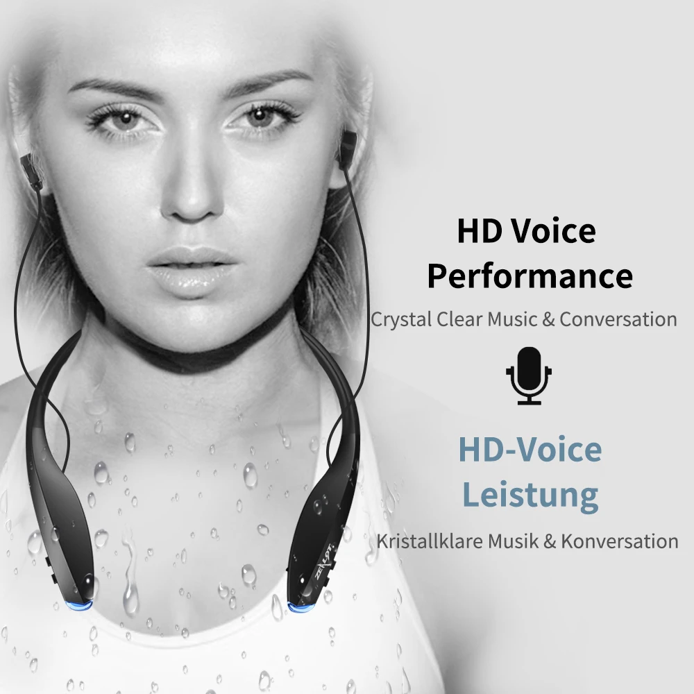ZEALOT H7 Bluetooth Headphones with Magnet Attraction Slim Wireless Neckband Sport Earbuds Microphone | Электроника