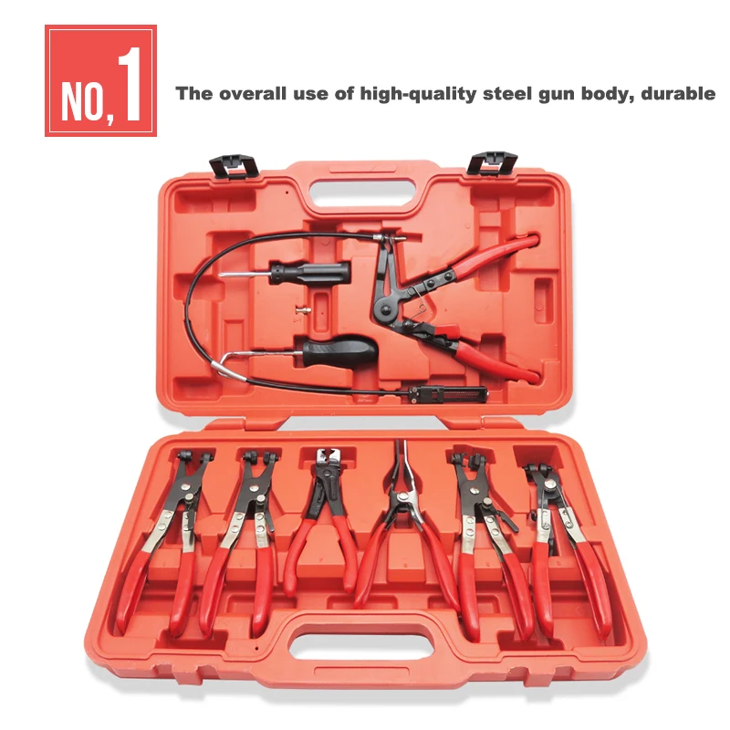 

9PCS Flexible Hose Clamp Sorting Kit Flexible Multi-Functional Hand Tool Kit