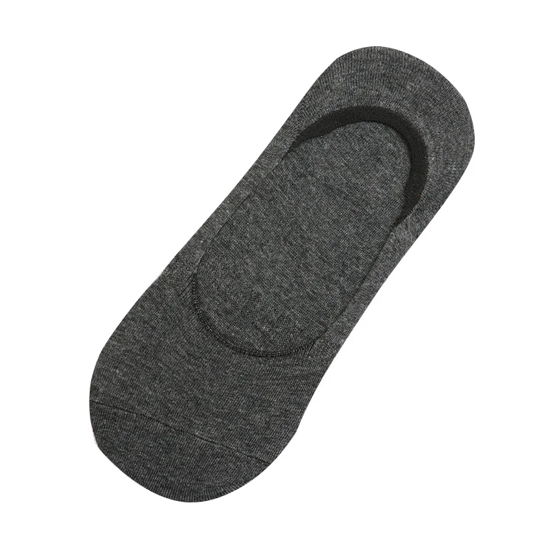 dark gray 2 пары, новинка, хлопковые мужские невидимые мужские носки, силиконовые противоскользящие однотонные модные носки унисекс для женщин и мужчин, хлопковые короткие носки - Цвет: dark gray