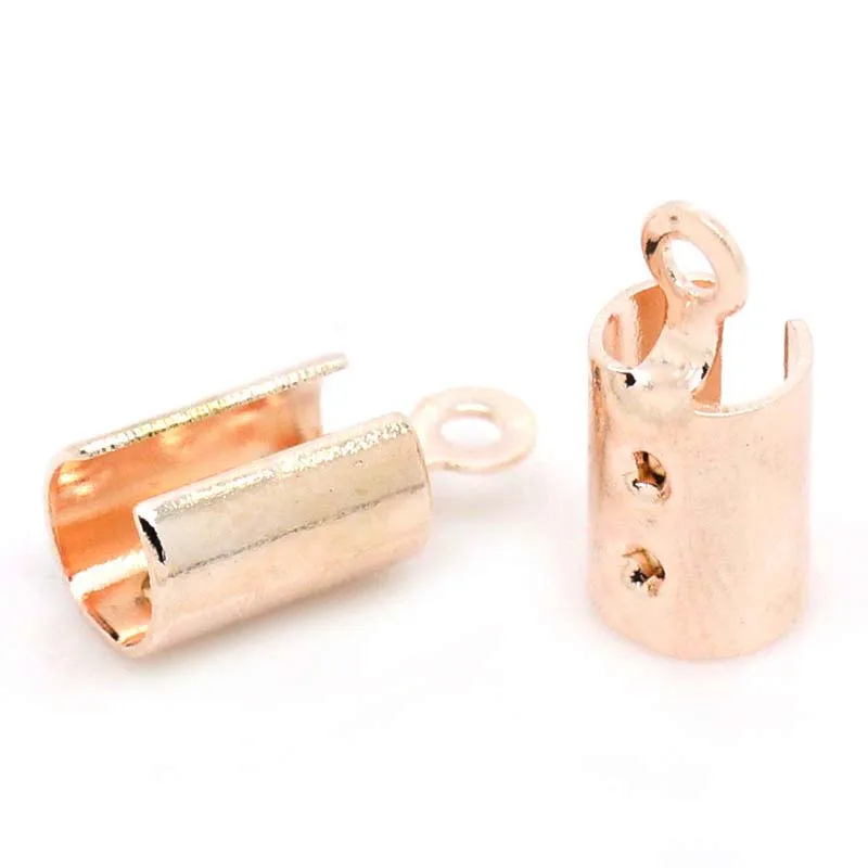 Медное ожерелье наконечники шнура из розового золота 12 мм (4/8 &quot) x 5 (2/8&quot) 15