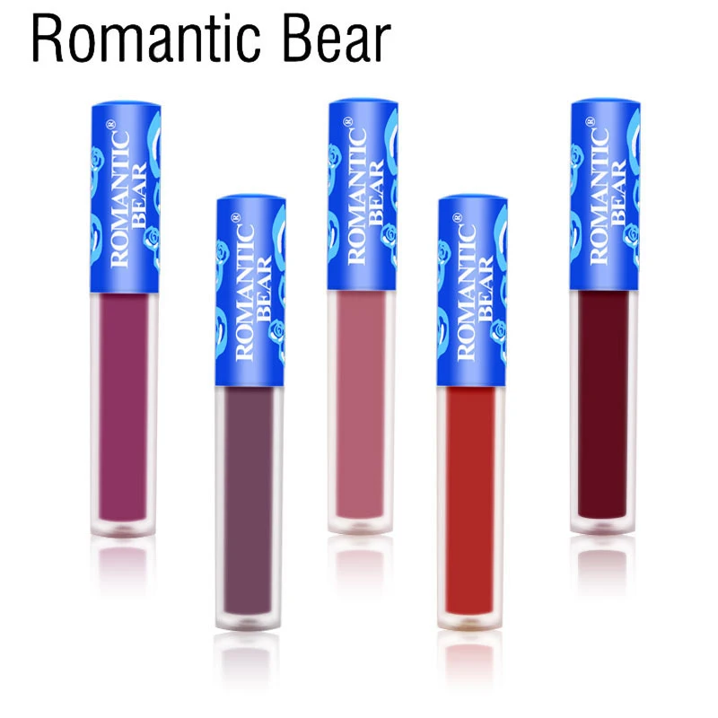 

Romantic Bear 12Colors Matte Nude Sexy Lipstick Silky Red Velvet Naked Lip Batom Beauty Long lasting Colorful Makeup Lip Stick