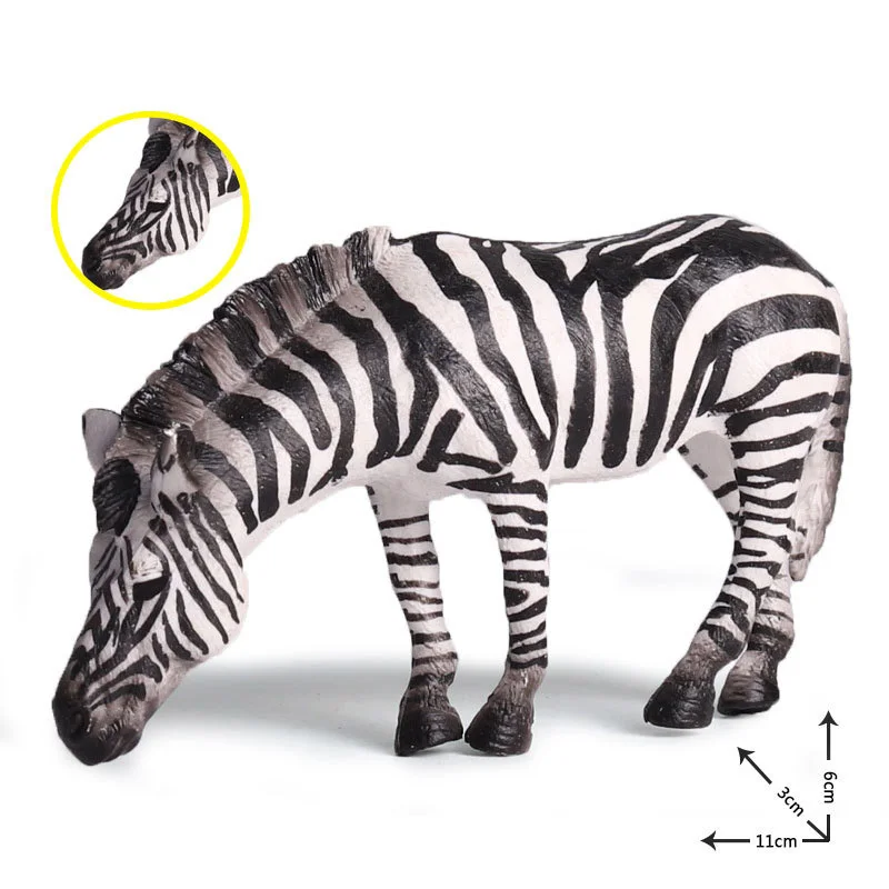 Zebra Figure Animal Action PVC Educational Toy Lps Solid Eco-Friendly Simulation Decoration Model Of 4 Posture Gift For Kids | Игрушки и