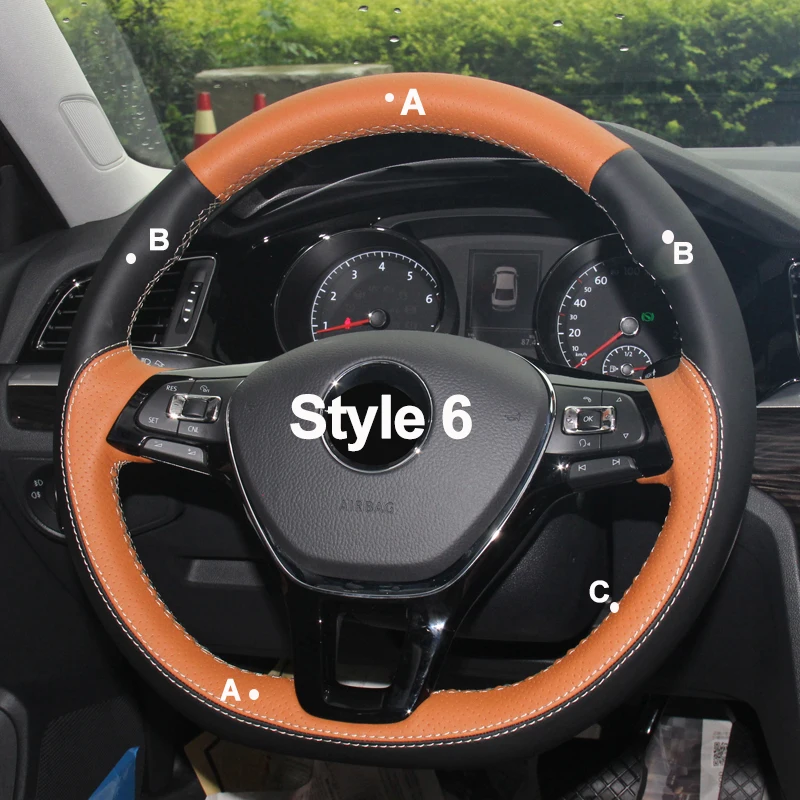 Ручная швейная рулевого колеса автомобиля крышки замшевые для Volkswagen VW Golf 7 Mk7 новые поло Jetta Passat B8 Tiguan Sharan Touran