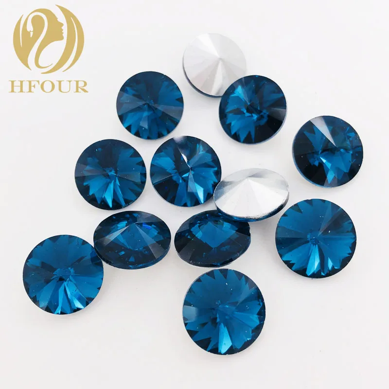 Высококачественные ювелирные аксессуары павлин синий круглый Pointback Хрустальное