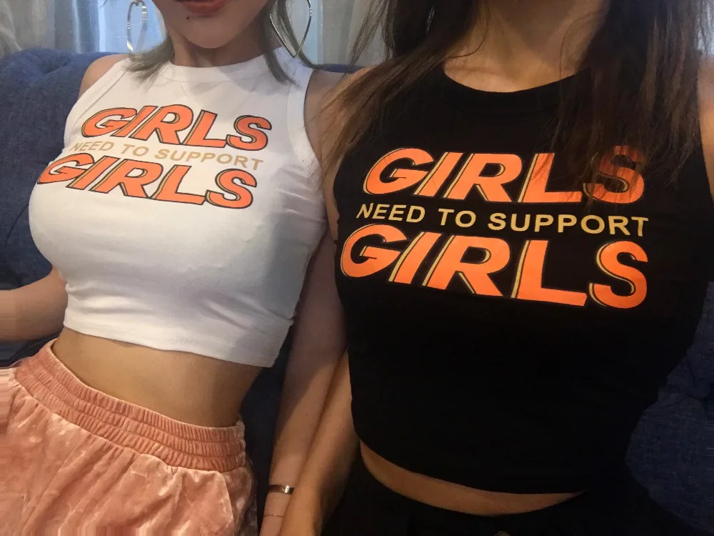 Женский укороченный топ на бретелях с принтом NEED TO SUPPORT новинка 2019|crop tank|crop tank