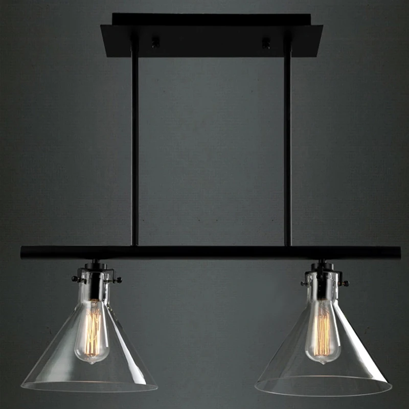 Лофт в стиле ретро 2 3 головки подвесной светильник s дизайнерские Стекло - Фото №1