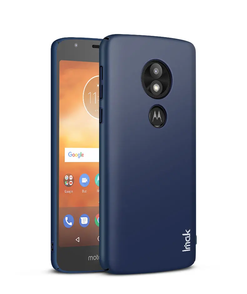 5,2 ''Джаз Etui чехол для Motorola MOTO E5 Play чехол IMAK жесткая накладка на заднюю панель для Motorola E5 Play чехол оболочка E5Play E чехлы для айфонов 5 5 Play - Цвет: Blue case