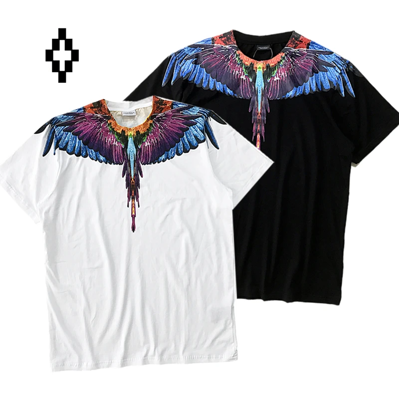 Marcelo Burlon футболка Италия графство Милан крылья из перьев мужские футболки 2017