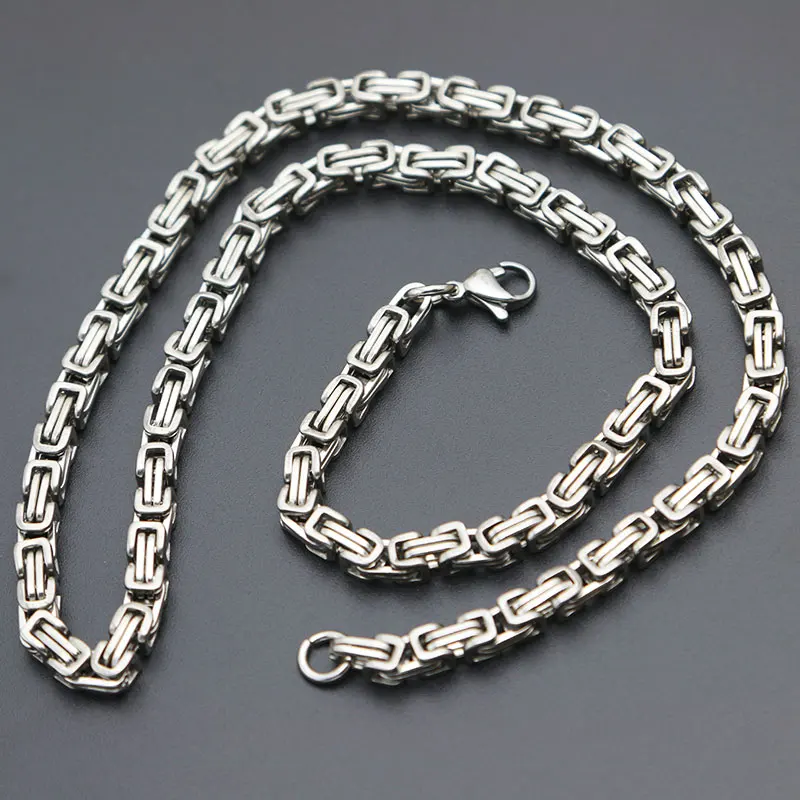Мужская цепь из нержавеющей стали серебристого цвета 5 мм|mens chains silver|chain silvermen chain |