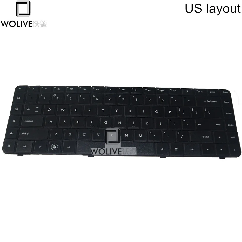 

Wolive New US English Keyboard for HP Compaq Presario G56 G62 CQ56 CQ62 Black 595199-001