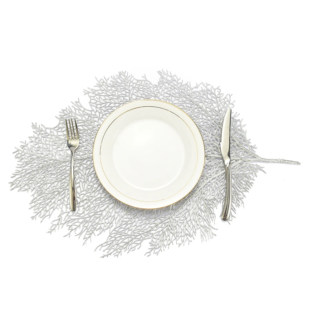 1 шт. кухонная подставка Серебряный Искусственный лист EVA коврик для обеденного