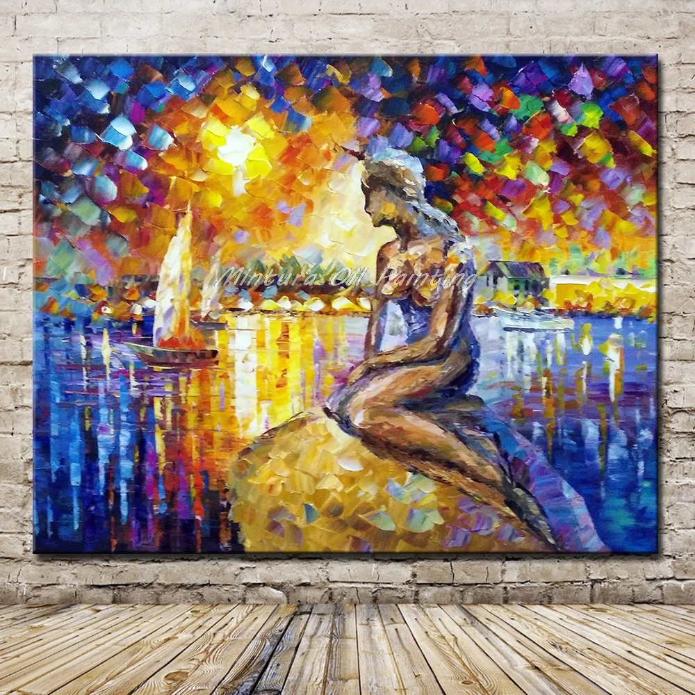 

Arthyx Art Abstract Thick Texture Naked Girl Oil Painting On Canvas Handmade Modern Wall Picture For Living Room Home Decoration