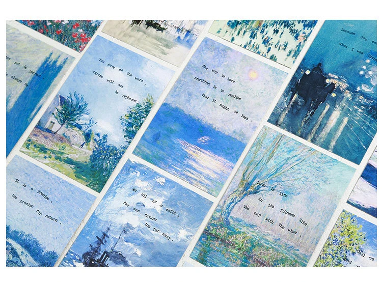 30 шт. стихи в масляной живописи дизайн карты как Скрапбукинг партия приглашение