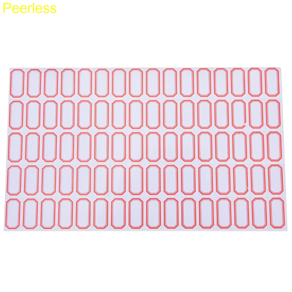 Peerless 60 листов/4800 шт. 12 мм x 23 мини ярлык без рисунка простые белые самоклеящиеся
