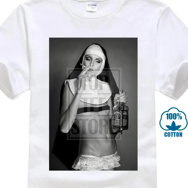 Nun Smoking& Drinking футболка Забавный крутой дизайнерский летний топ подарок лето Новая мода
