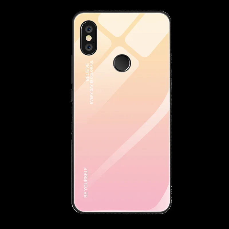 Gradient Tempered Glass Case For Xiaomi Mi 8 Lite A2 A1 Mix 3 9 Redmi 6 Pro 5 Plus 7 6A Note Pocophone F1 |