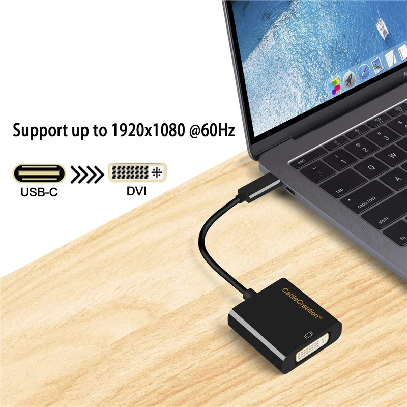 USB-C к DVI Type C (совместим с Thunderbolt 3) адаптеру совместим MacBook 12 дюймов Chromebook Pixel Dell XPS 13/15