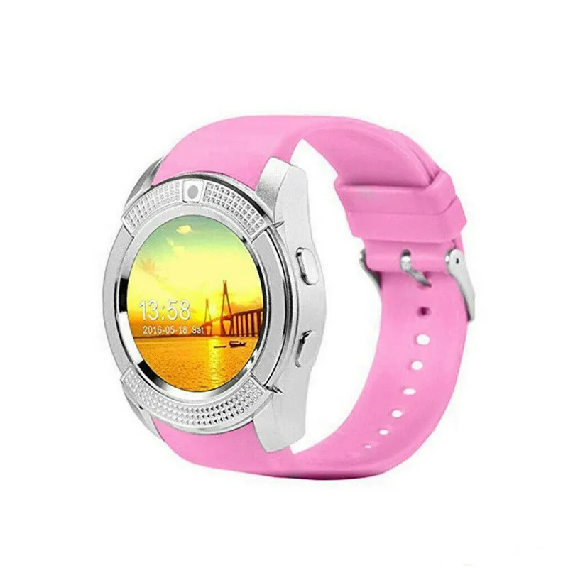 Новые модные умные спортивные часы reloj inteligente hombre Bluetooth SIM Touch трекер с дисплеем SOS для детей Подарки для IOS и Android - Цвет: As photo shows