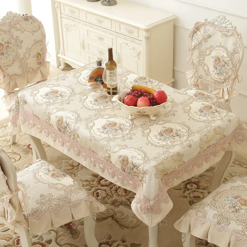 Высококачественный роскошный жаккардовый чехол для стола в европейском стиле