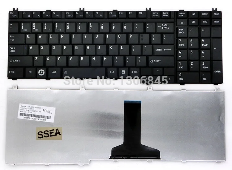 SSEA новая клавиатура для ноутбука Toshiba Satellite L500 L505 L500D L505D L550 L555 США