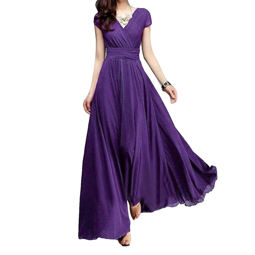 Модное женское платье большого размера однотонное вечернее с треугольным