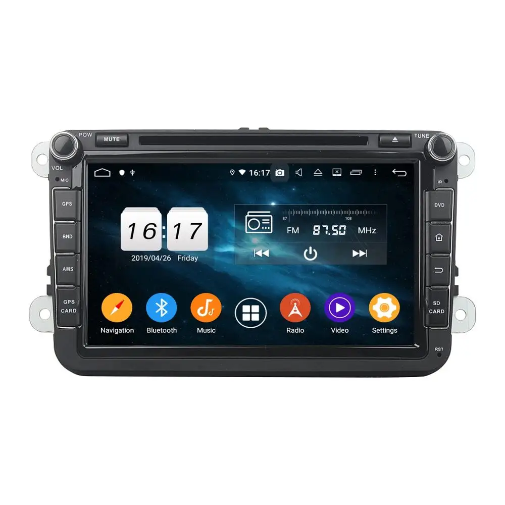 Автомагнитола DSP PX6 мультимедийный DVD плеер на Android 10 0 с GPS 8 &quotэкраном для Volkswagen
