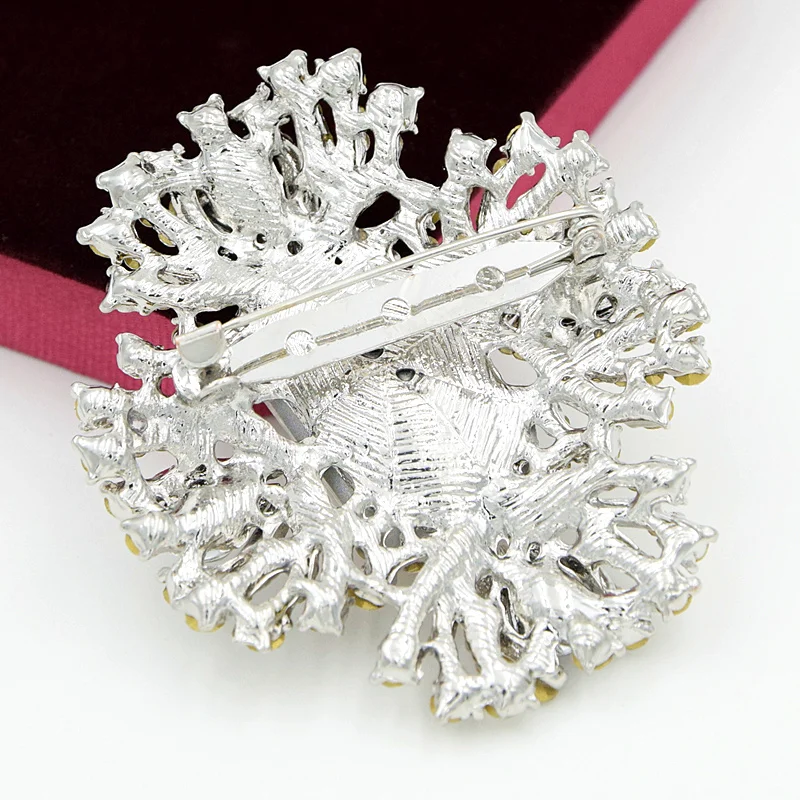 2 6 дюйма роскошные большие стеклянные кристаллы свадебная брошка высокое