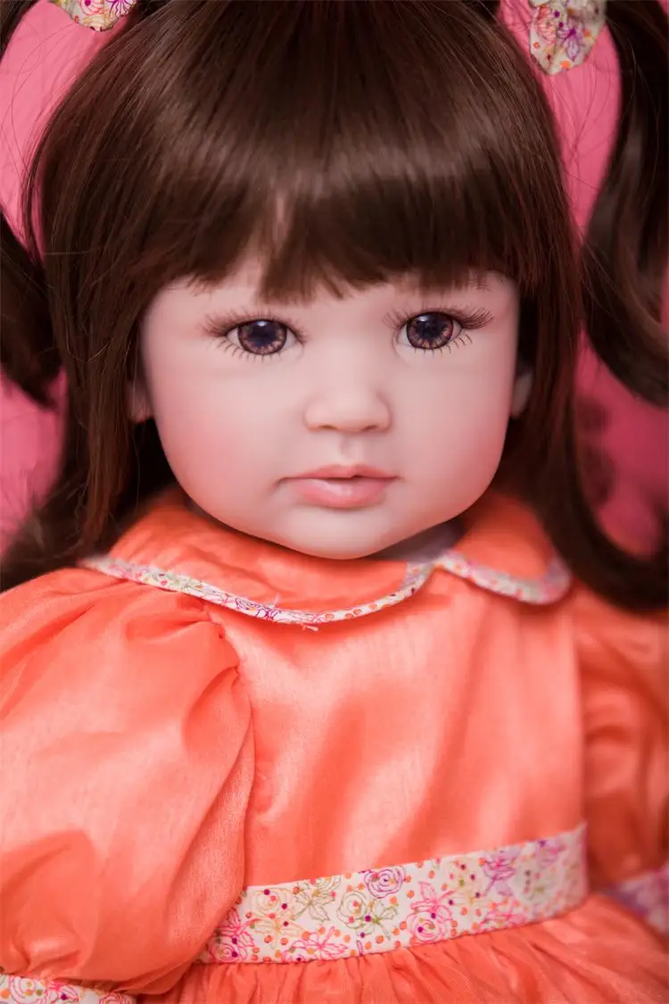 60 см силиконовая кукла для новорожденных игрушки детей девочек Bonecas 24 дюйма
