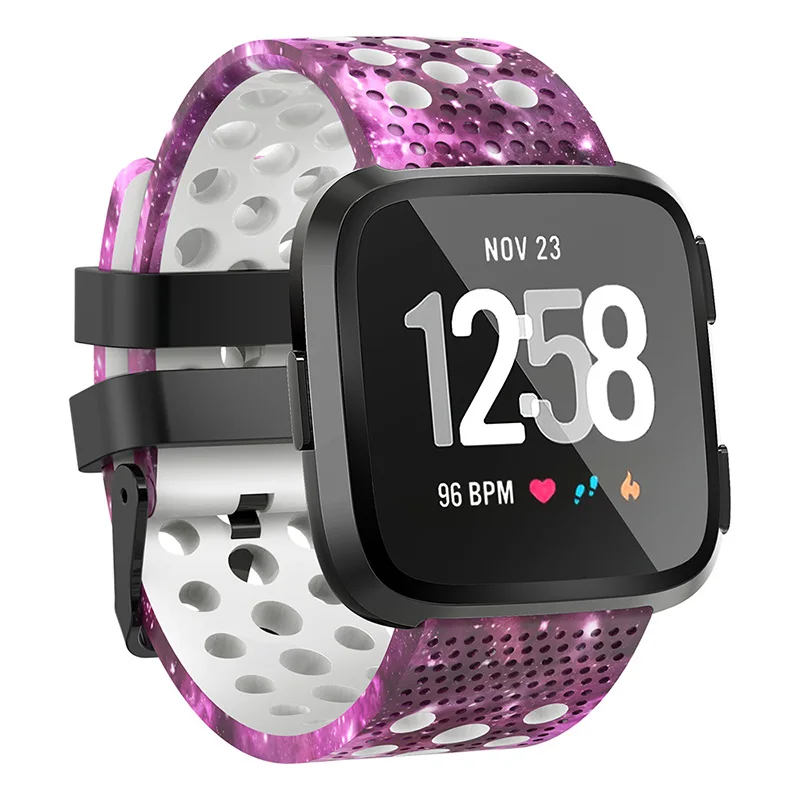 H Honecumi для Fitbit Versa сменные полосы силиконовые регулируемые спортивные умные часы с ремнем ремешок с пряжкой для Fit bit Versa - Цвет: H