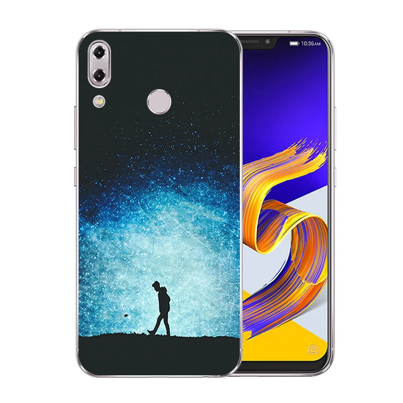 6 2 дюйма для Asus Zenfone 5z ZS620KL/5 ZE620KL роскошный чехол с узором ночного неба Прозрачный
