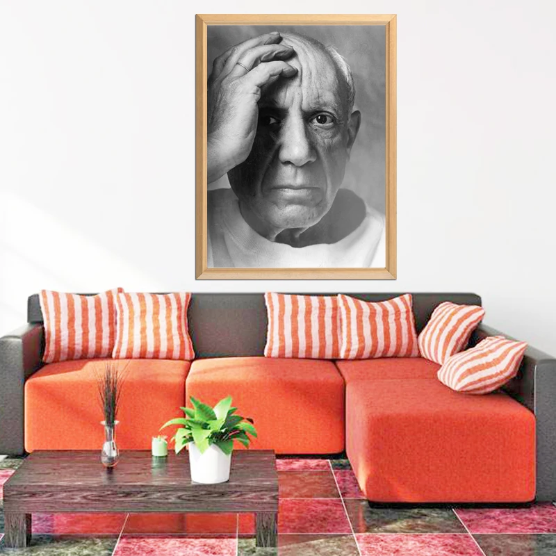 Pablo Picasso Thinking 5D DIY Алмазная картина полностью квадратная вышивка из страз мозаика