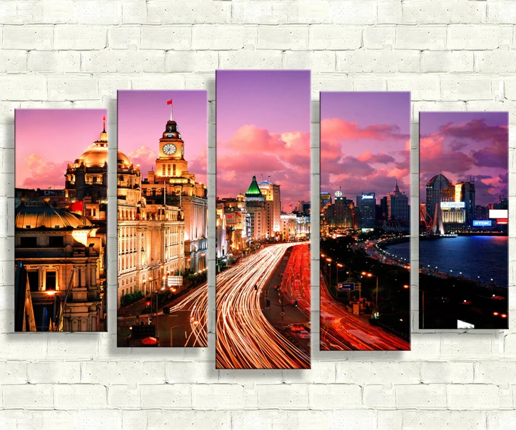 

2017 New Real No Spray Painting Wall Art Paintings Pictures 5 Piece Diy Oil Painting The Picture World Map Paint