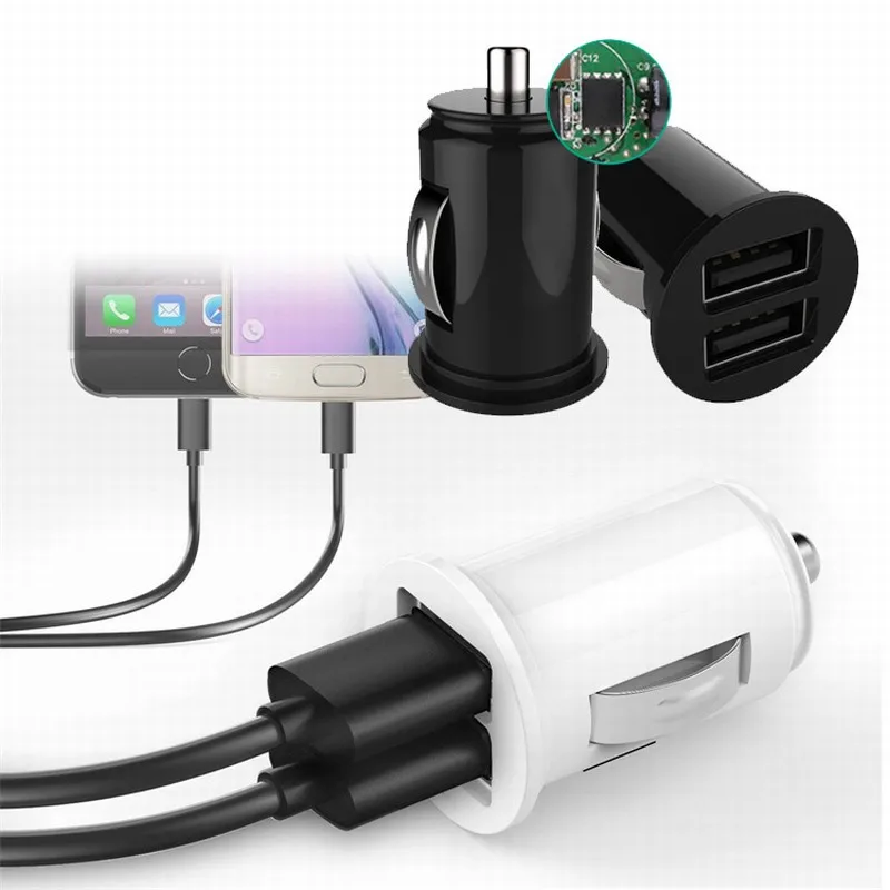 Universal Dual USB Car Charger Adapter Car-Charger Mobile Phone Auto Charge 2 Port 2.1A for Tablet | Мобильные телефоны и