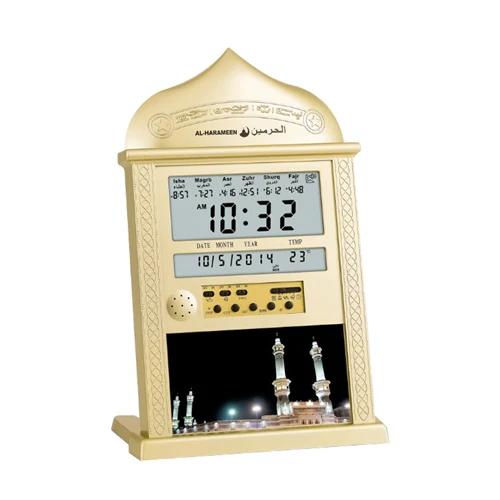 Азан часы афана молитвенные часы Автоматические azan настенные молитвенные часы 4004 Исламский Коран мусульманский - Цвет: gold