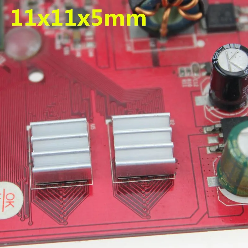 20 шт. Gdstime радиатор 11X11X5MM IC светодиодный кулер охлаждения алюминиевый радиатор