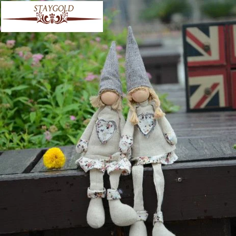 Kawaii Zakka ткань кукла висит средства ухода за кожей стоп творческие украшения сада потертый шик домашнего украшения аксессуары 10*7*37 см 2 шт./компл